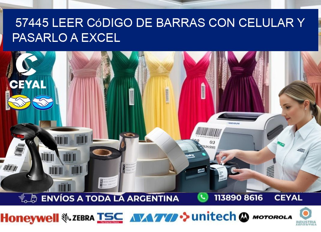 57445 Leer código de barras con celular y pasarlo a Excel