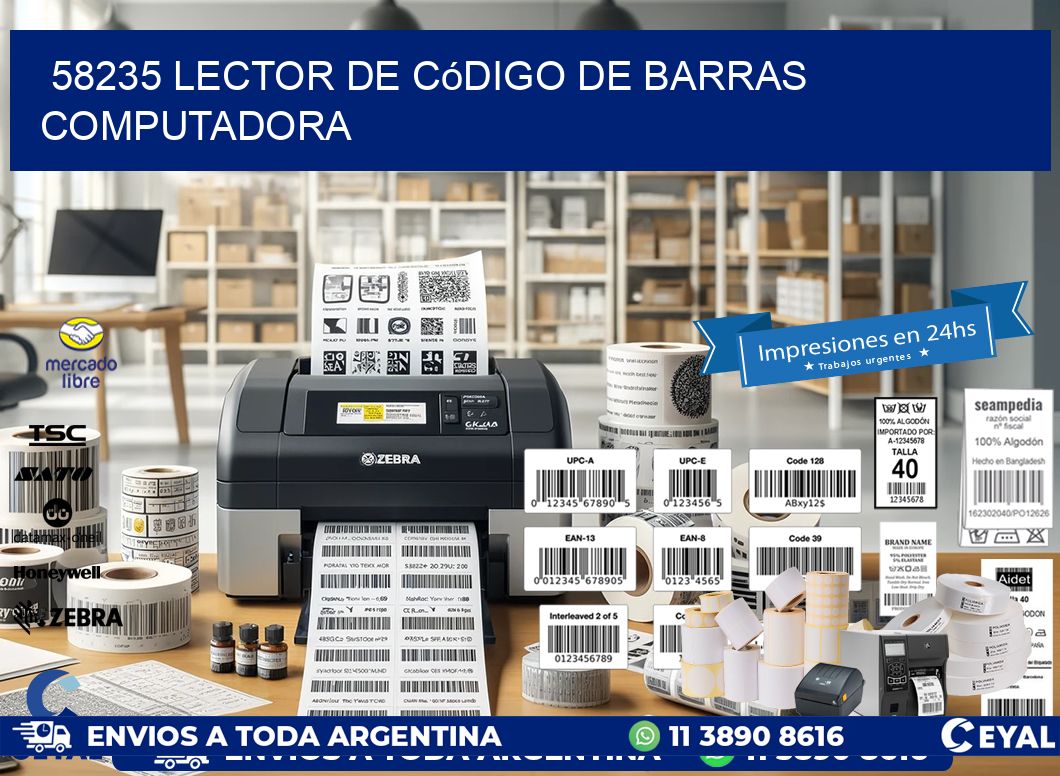 58235 Lector de código de barras computadora