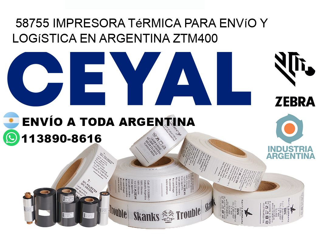 58755 impresora térmica para envío y logística en Argentina ZTM400