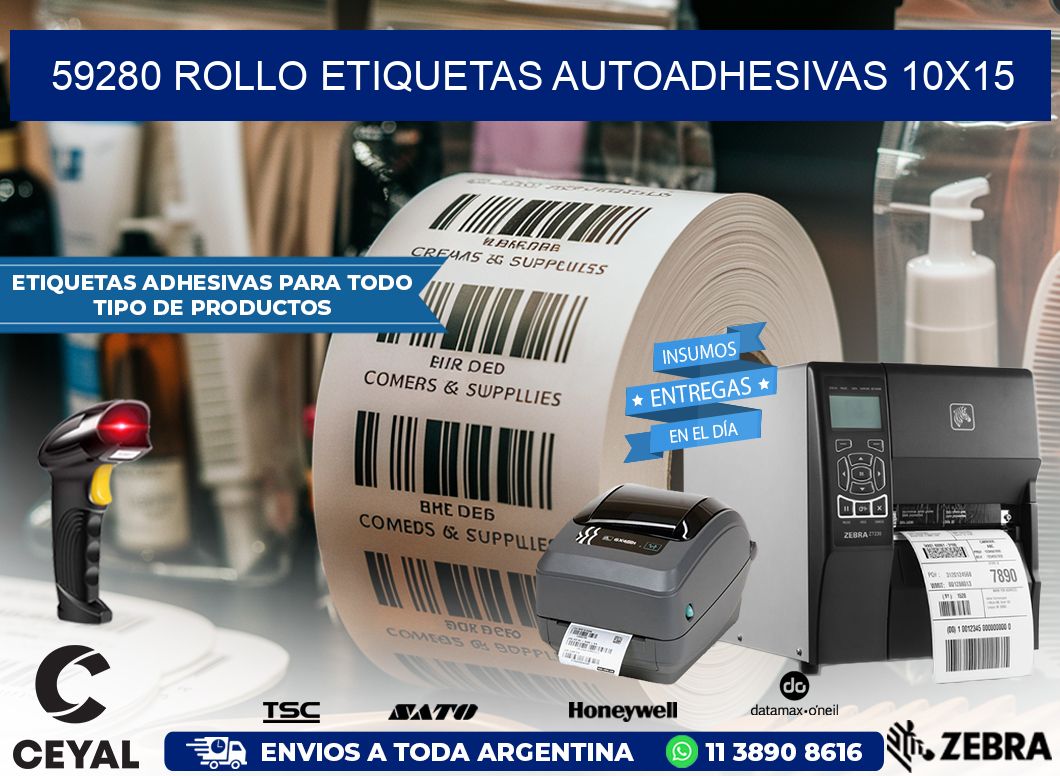59280 Rollo Etiquetas autoadhesivas 10x15
