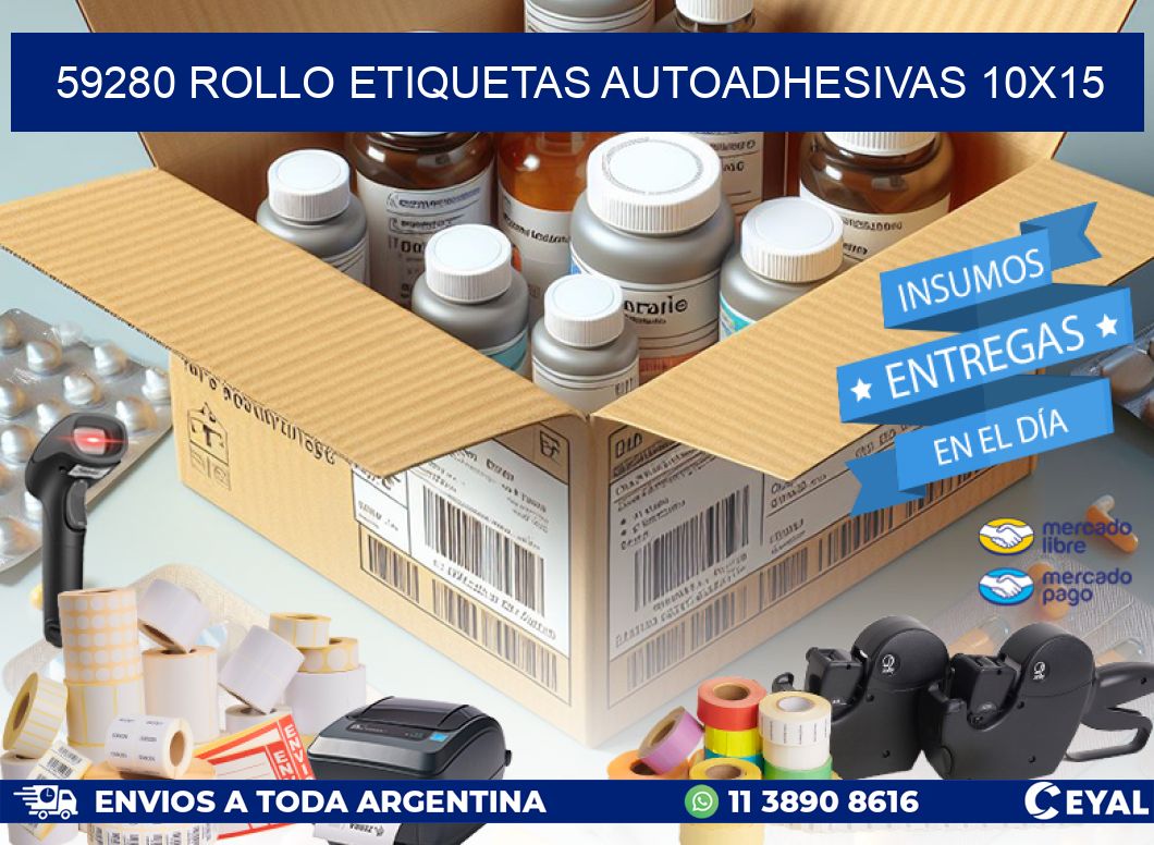 59280 Rollo Etiquetas autoadhesivas 10x15