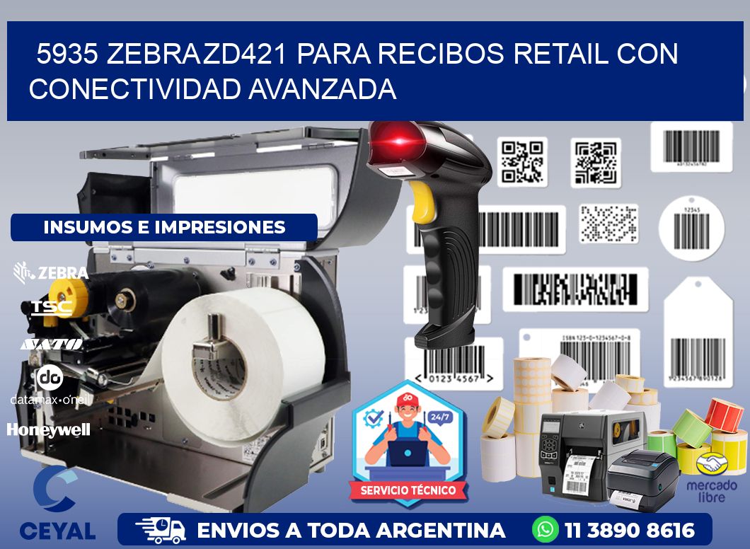 5935 Zebra ZD421 para recibos retail con conectividad avanzada