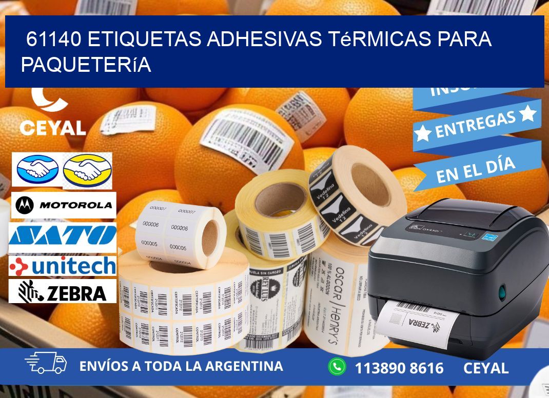61140 etiquetas adhesivas térmicas para paquetería