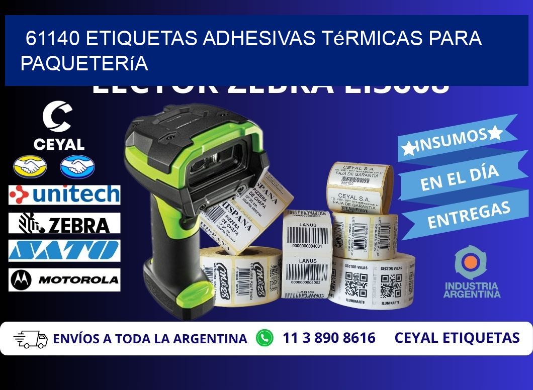 61140 etiquetas adhesivas térmicas para paquetería