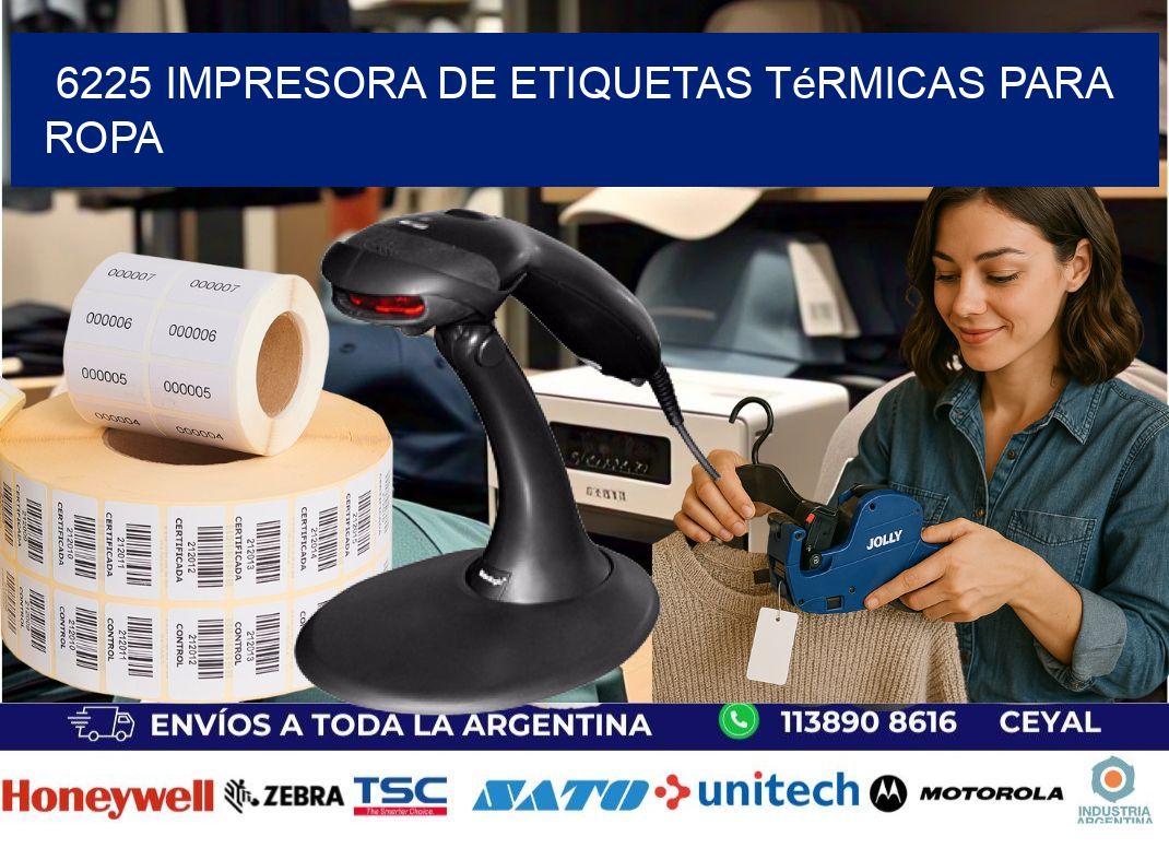 6225 impresora de etiquetas térmicas para ropa