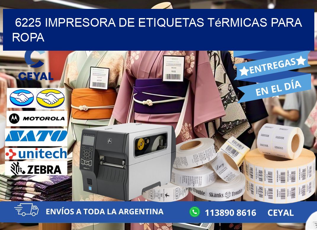 6225 impresora de etiquetas térmicas para ropa