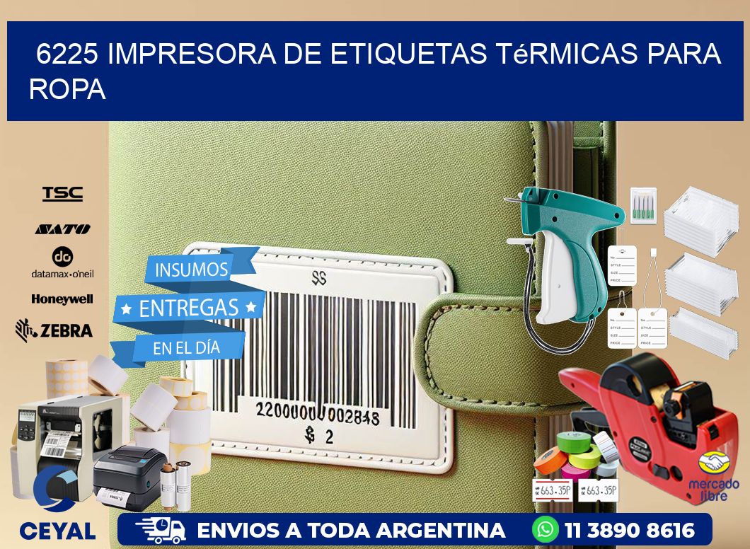 6225 impresora de etiquetas térmicas para ropa