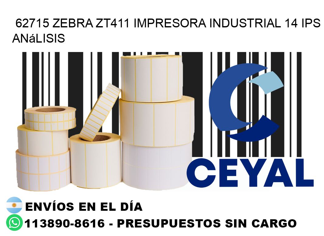62715 Zebra ZT411 impresora industrial 14 ips análisis
