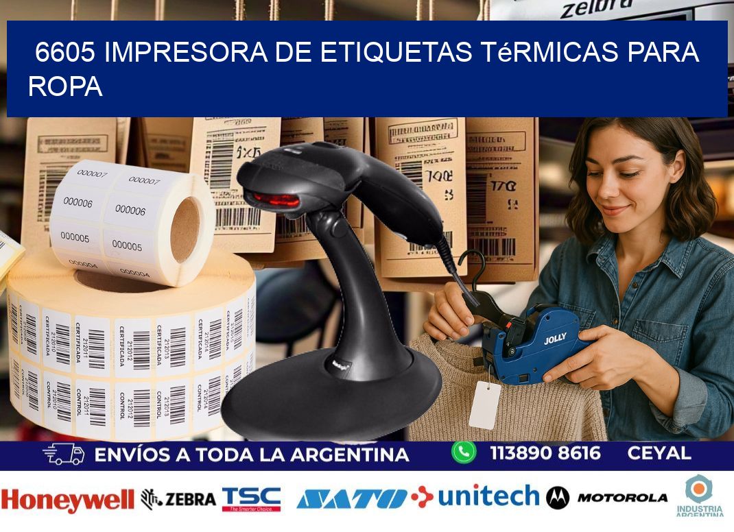6605 impresora de etiquetas térmicas para ropa