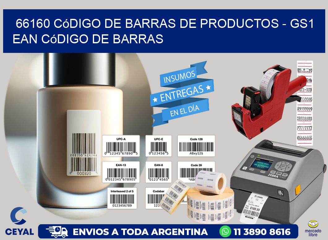 66160 Código de Barras de productos - GS1 ean Código de Barras