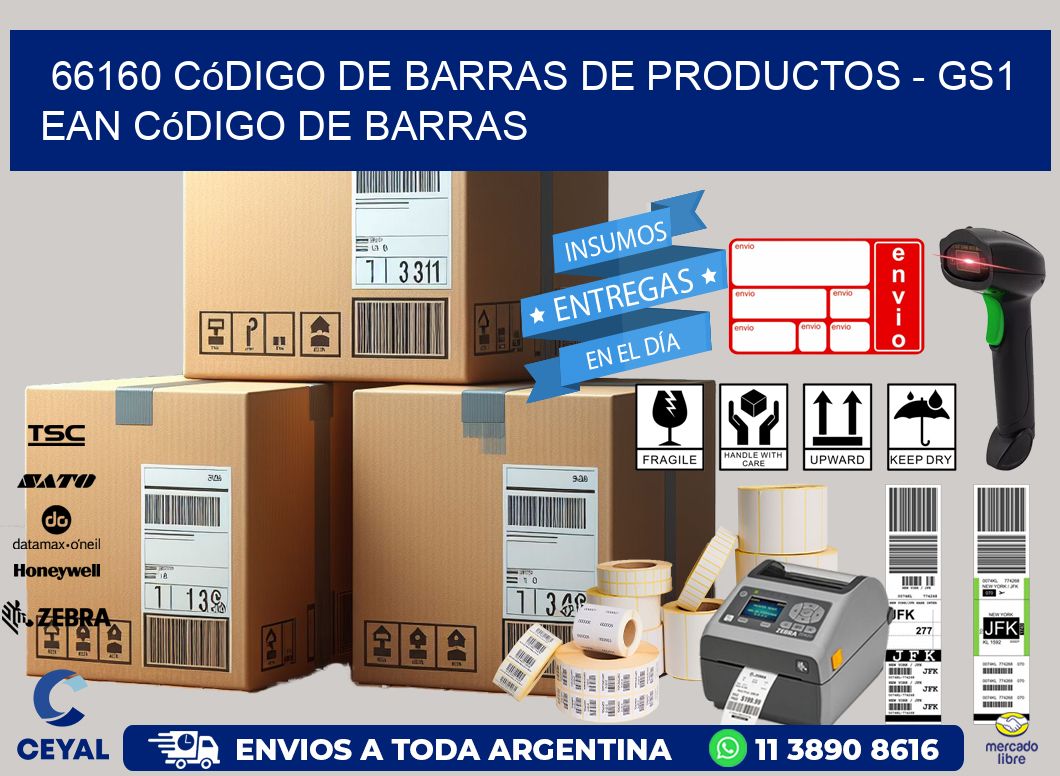 66160 Código de Barras de productos - GS1 ean Código de Barras