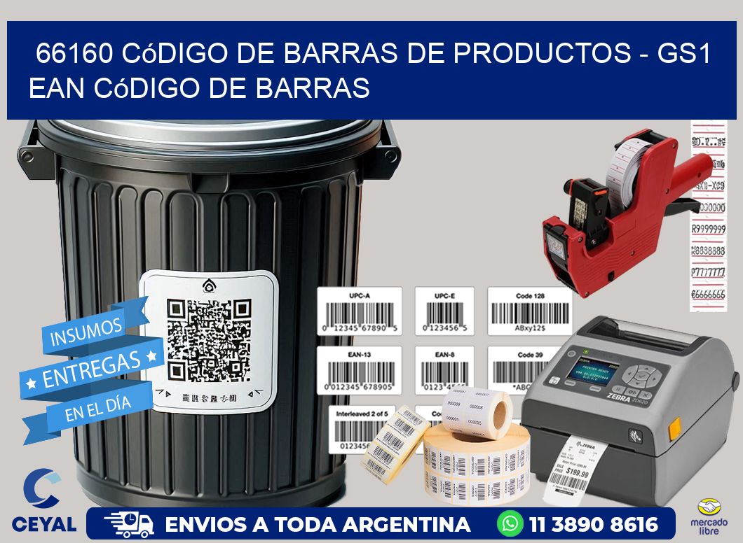 66160 Código de Barras de productos - GS1 ean Código de Barras