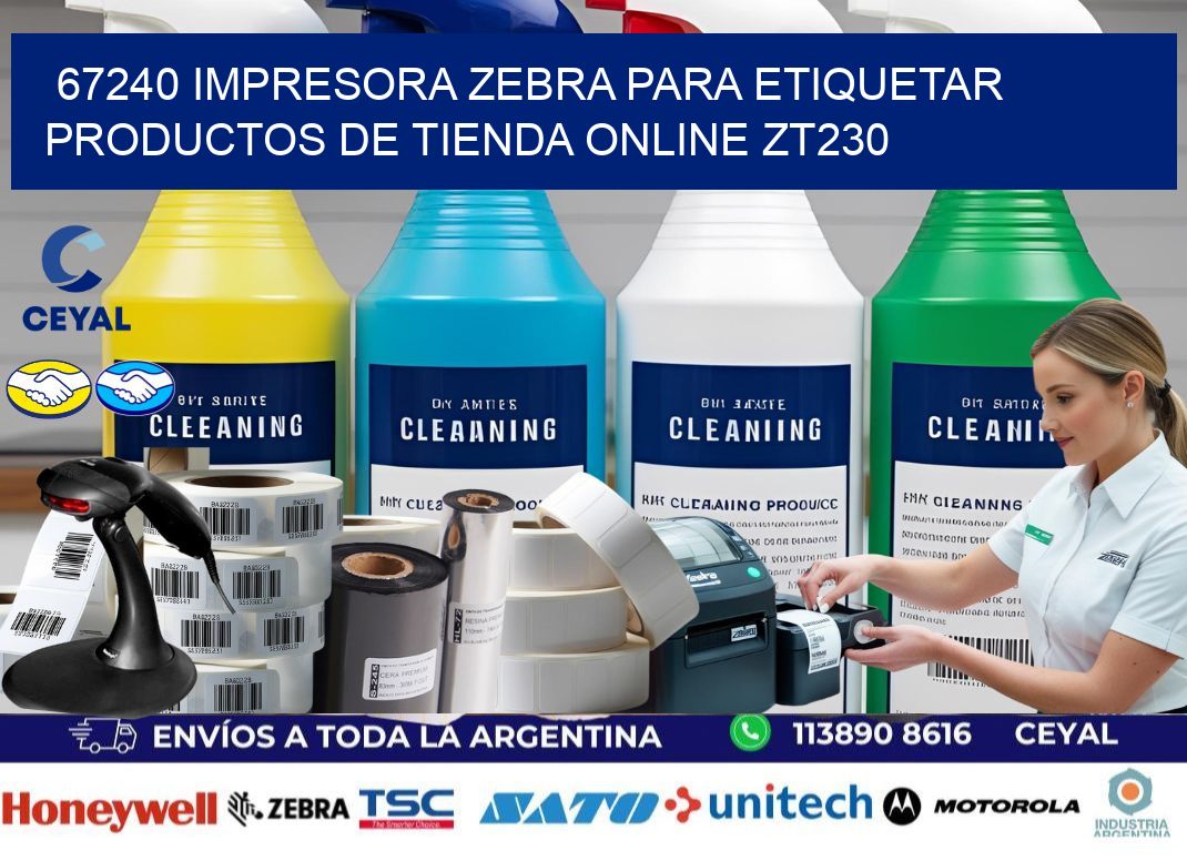 67240 impresora Zebra para etiquetar productos de tienda online ZT230