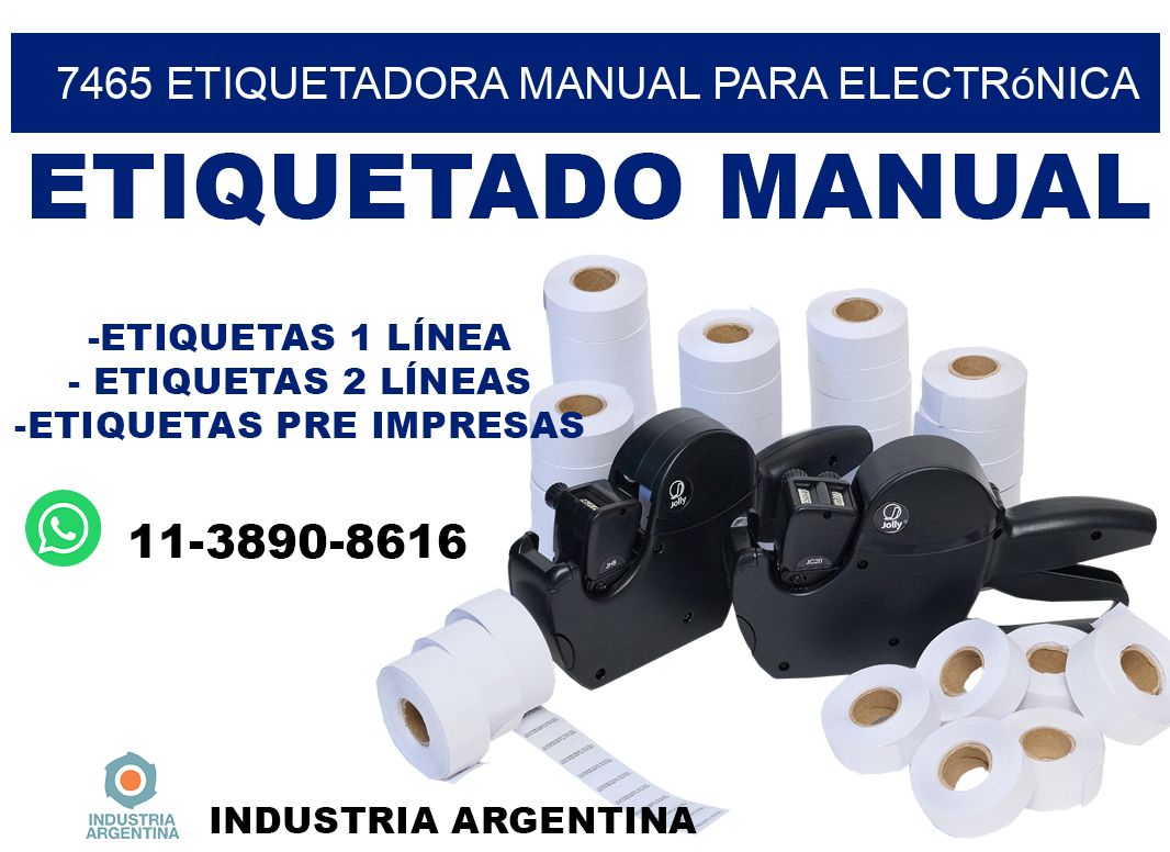 7465 etiquetadora manual para electrónica