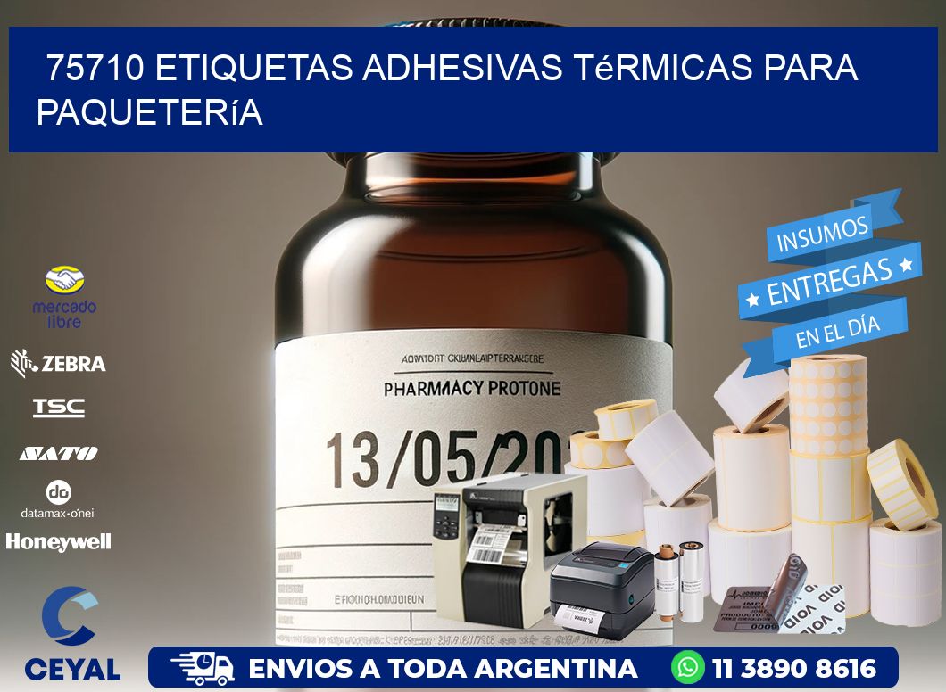 75710 etiquetas adhesivas térmicas para paquetería
