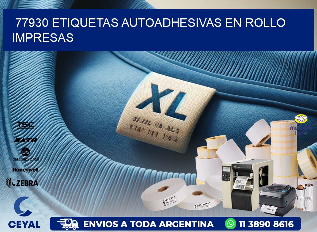 77930 Etiquetas autoadhesivas en rollo impresas