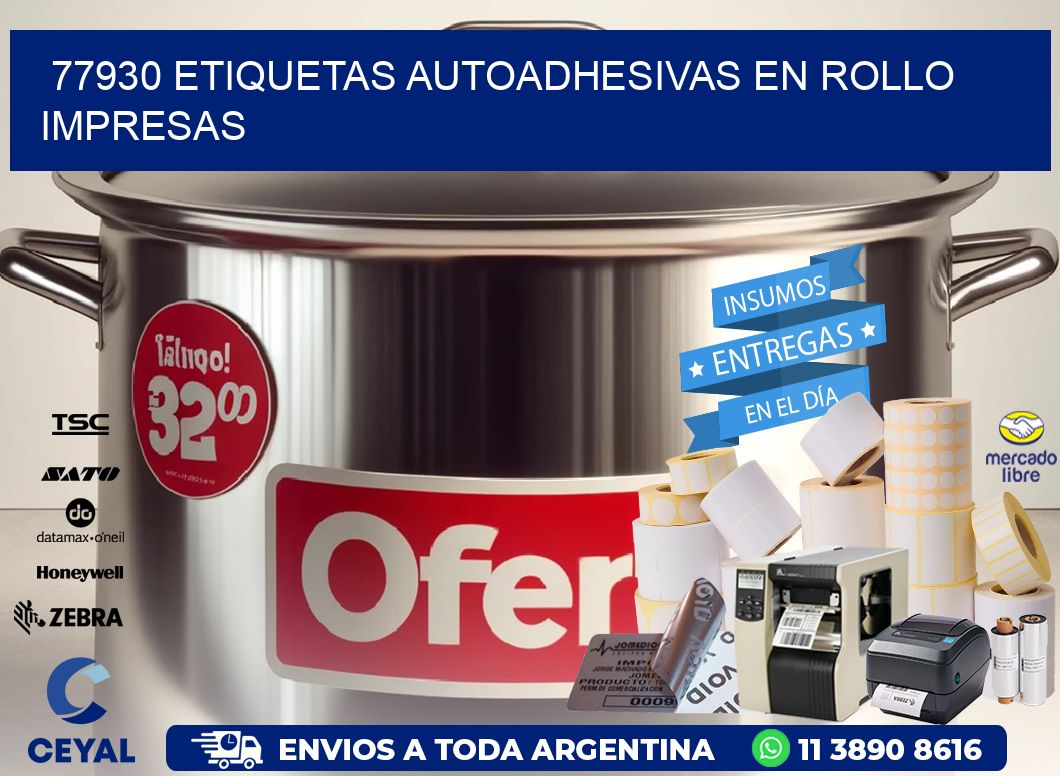 77930 Etiquetas autoadhesivas en rollo impresas
