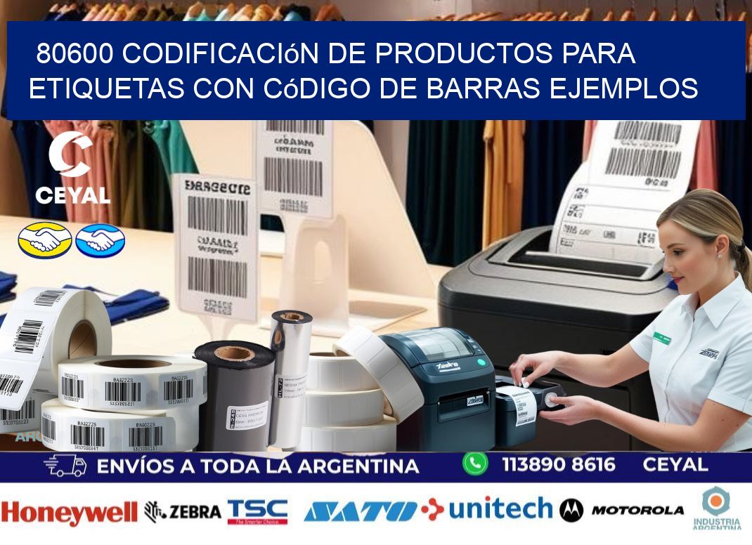 80600 Codificación de productos para etiquetas con código de barras ejemplos