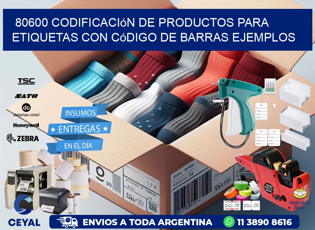 80600 Codificación de productos para etiquetas con código de barras ejemplos
