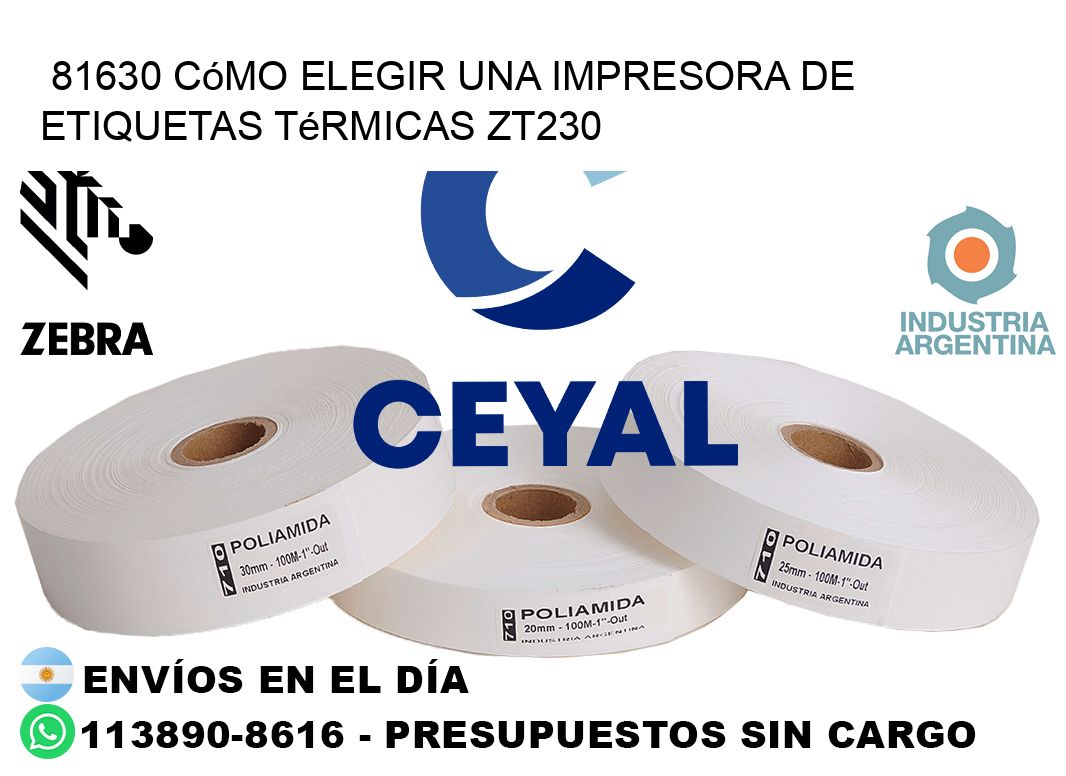 81630 cómo elegir una impresora de etiquetas térmicas ZT230