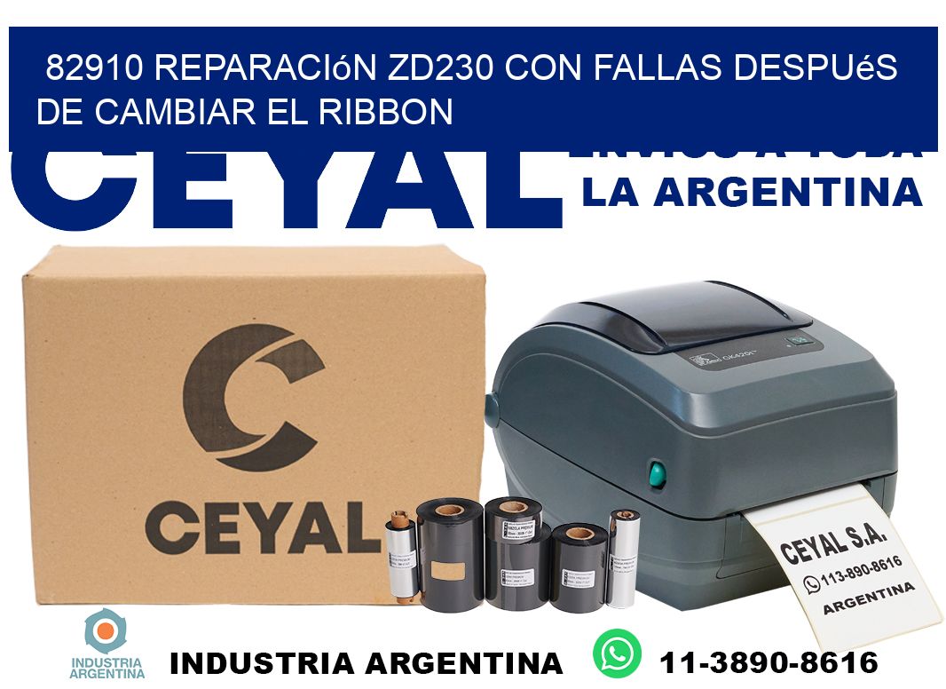 82910 reparación zd230 con fallas después de cambiar el ribbon