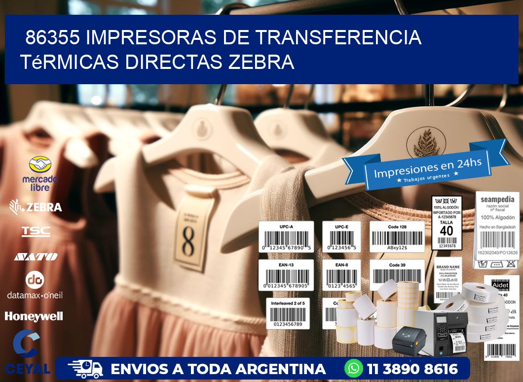 86355 impresoras de Transferencia térmicas directas zebra