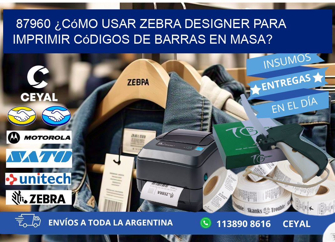 87960 ¿Cómo usar Zebra Designer para imprimir códigos de barras en masa?