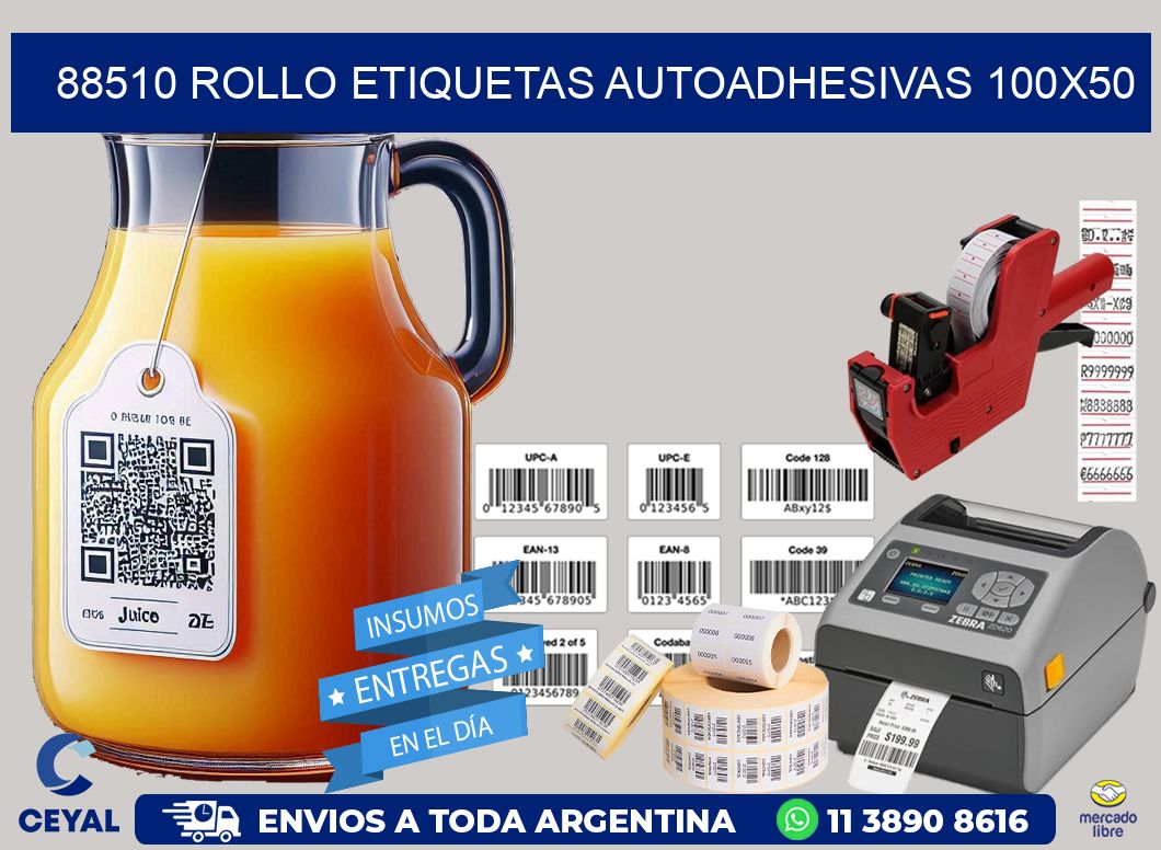 88510 Rollo Etiquetas autoadhesivas 100×50