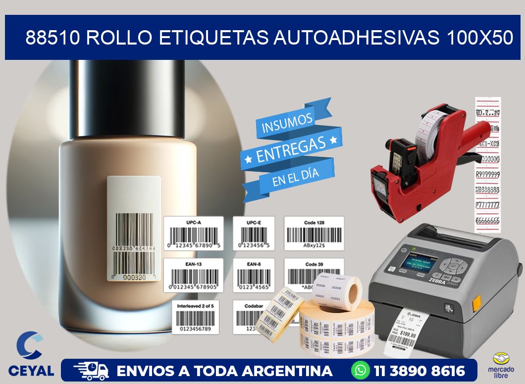 88510 Rollo Etiquetas autoadhesivas 100x50