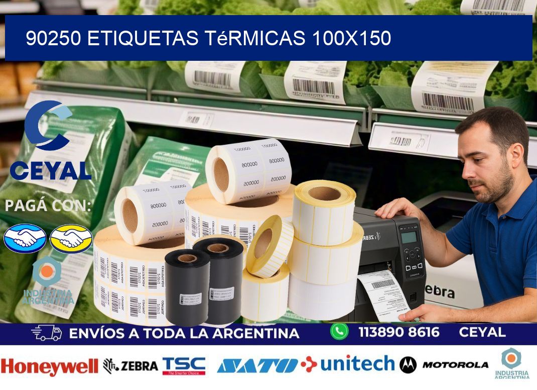 90250 etiquetas térmicas 100x150