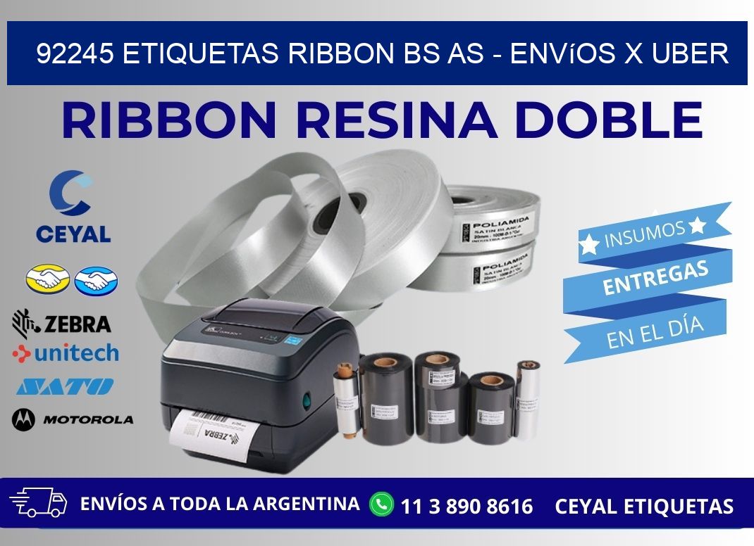 92245 etiquetas ribbon bs as - envíos x uber
