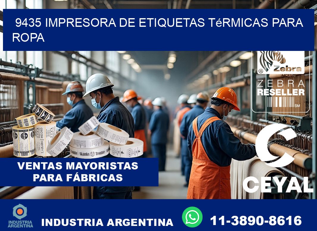 9435 impresora de etiquetas térmicas para ropa