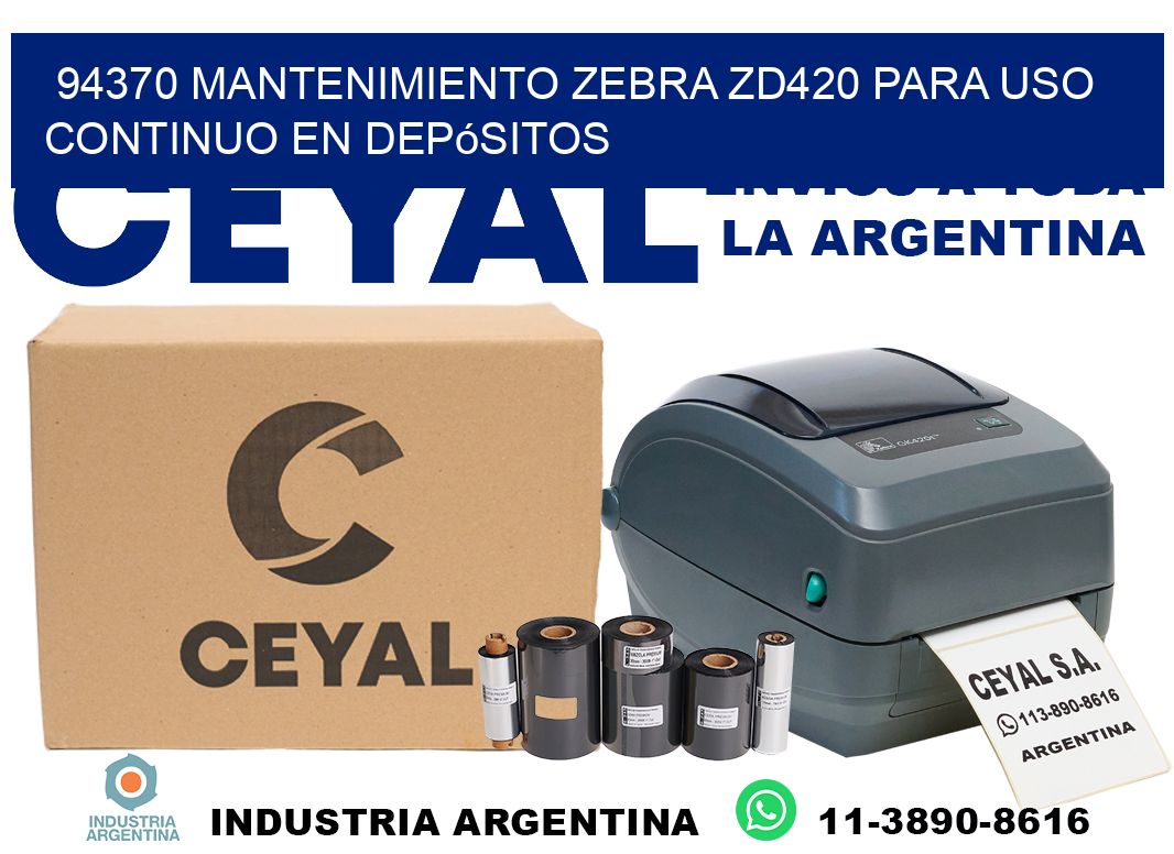 94370 mantenimiento zebra zd420 para uso continuo en depósitos