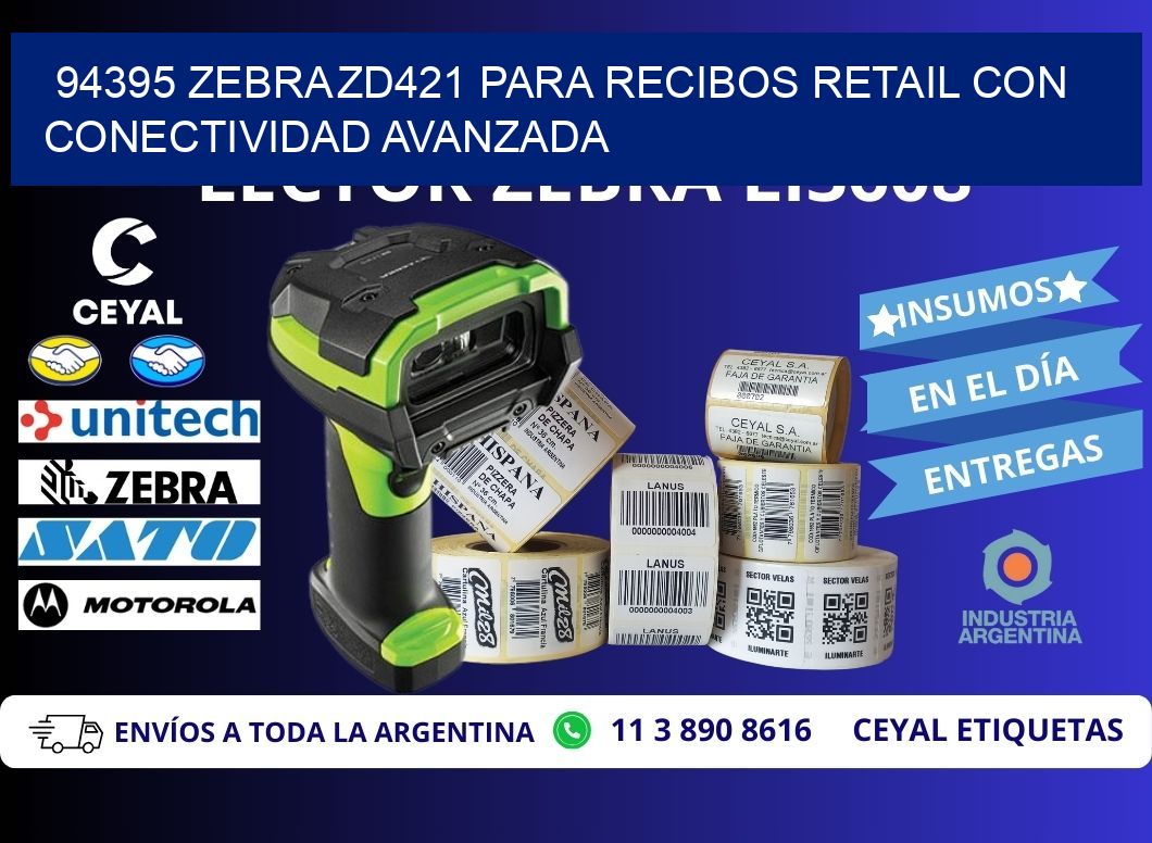 94395 Zebra ZD421 para recibos retail con conectividad avanzada