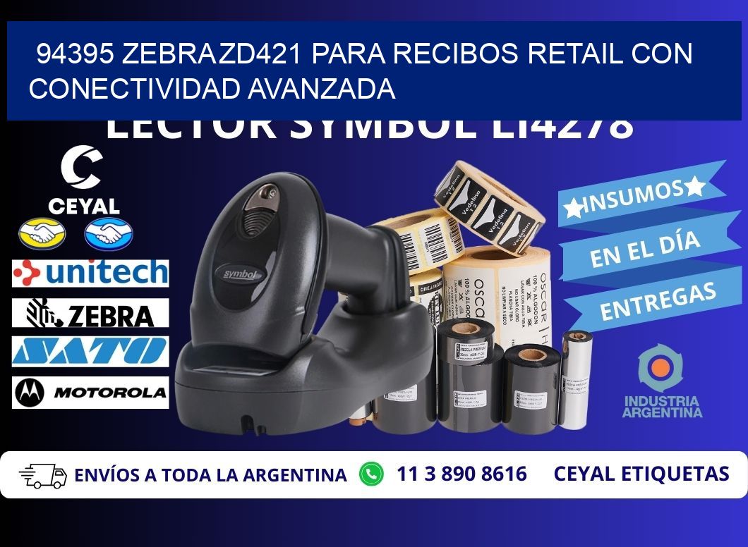 94395 Zebra ZD421 para recibos retail con conectividad avanzada