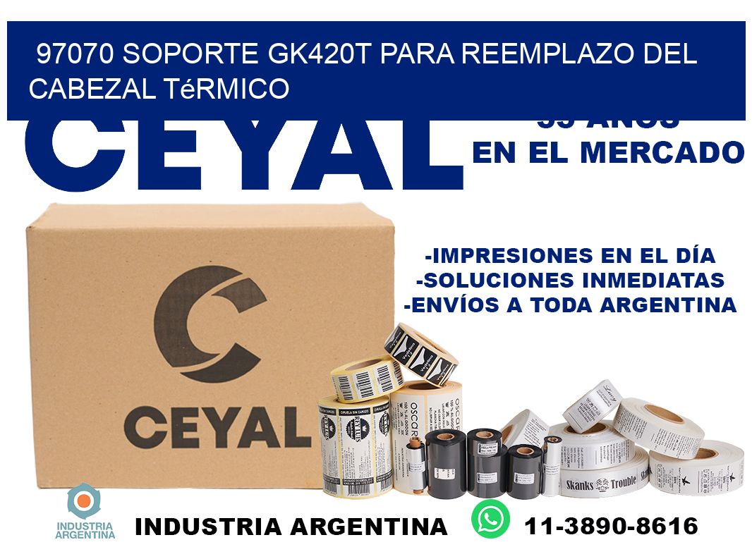 97070 soporte gk420t para reemplazo del cabezal térmico