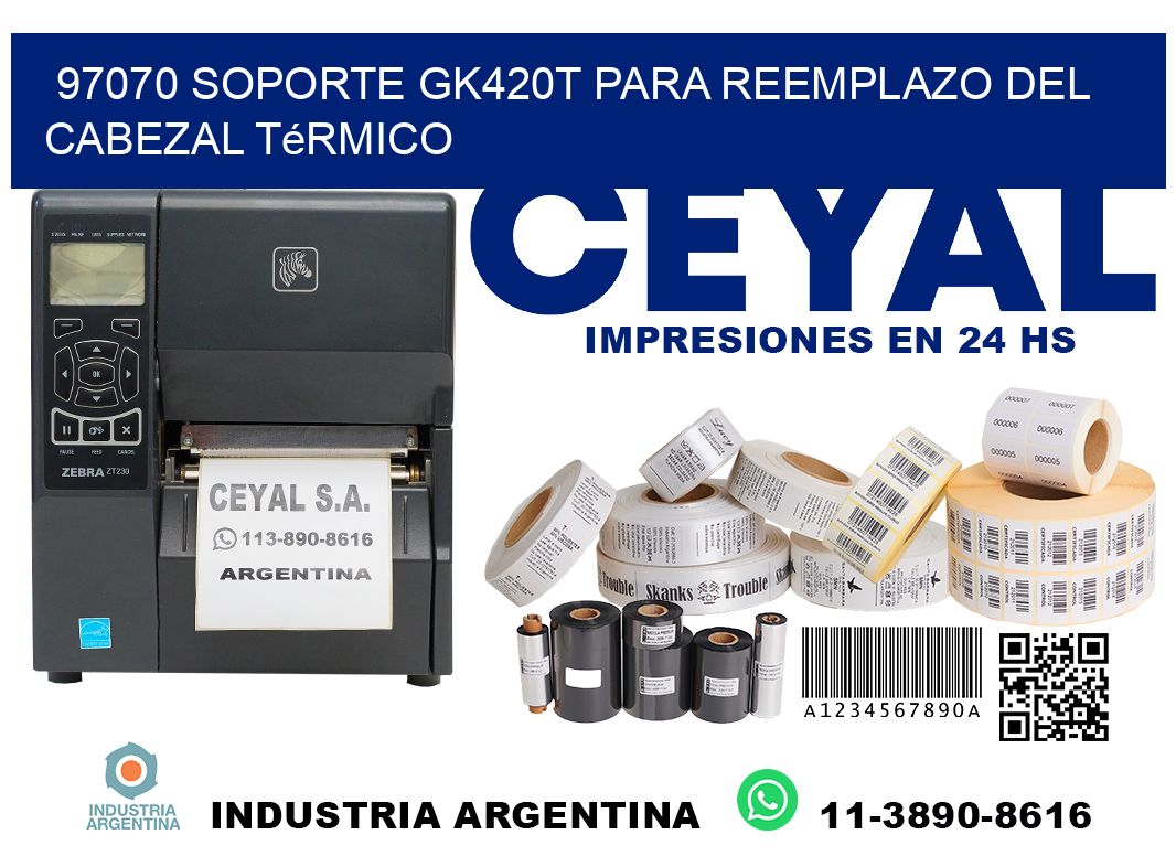 97070 soporte gk420t para reemplazo del cabezal térmico