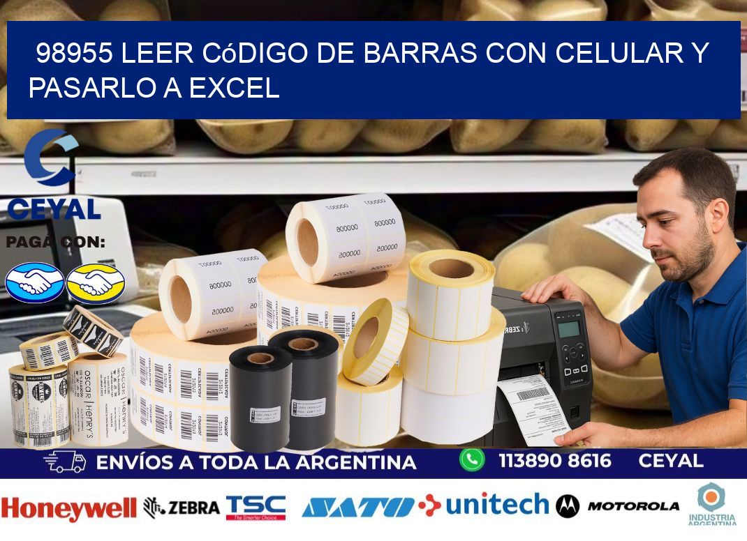 98955 Leer código de barras con celular y pasarlo a Excel