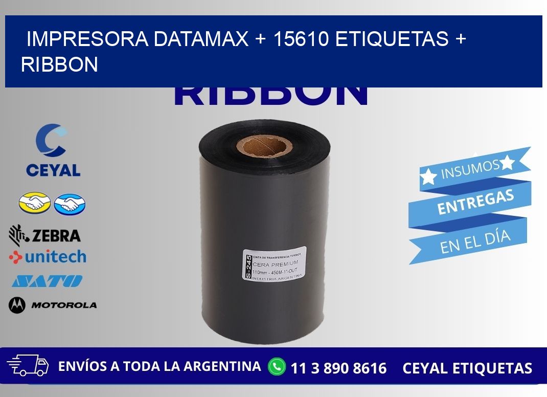 impresora DATAMAX + 15610 etiquetas + ribbon