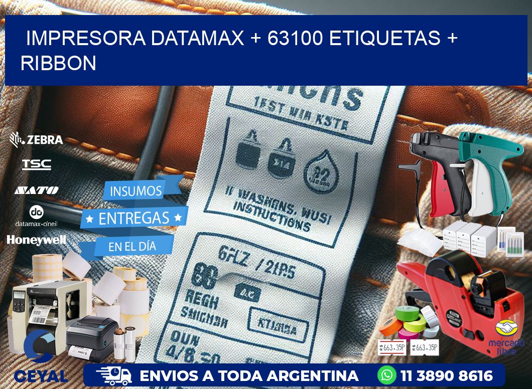 impresora DATAMAX + 63100 etiquetas + ribbon