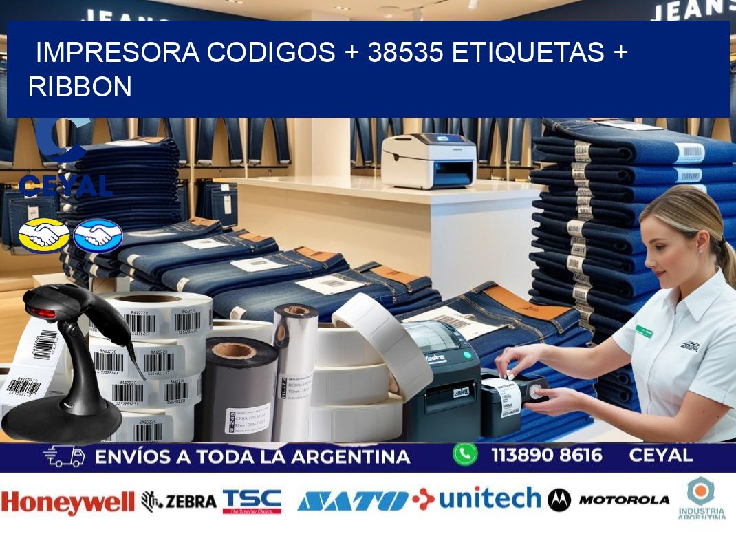impresora codigos + 38535 etiquetas + ribbon