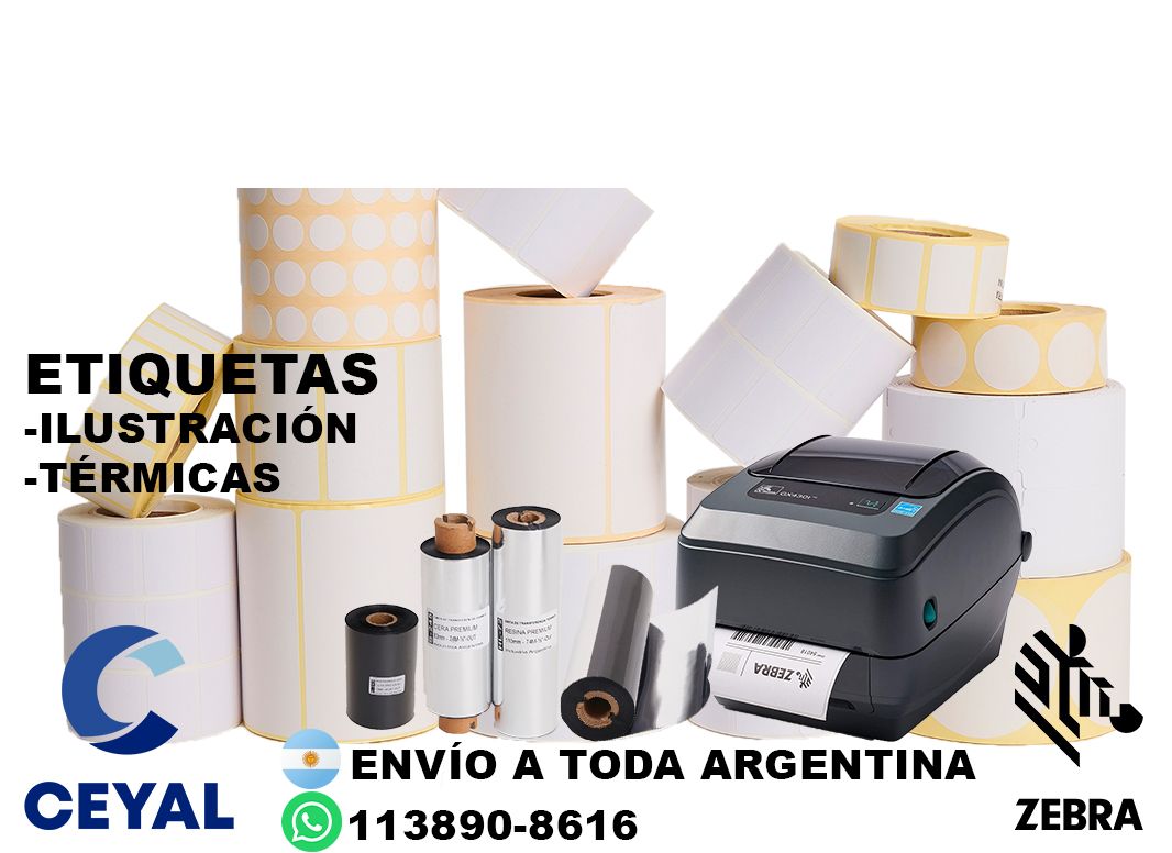 impresora gainsha + 86340 etiquetas + ribbon
