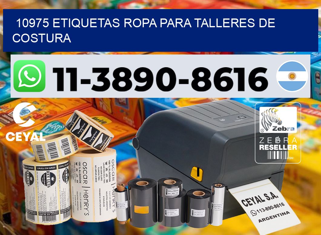 10975 Etiquetas ropa para talleres de costura