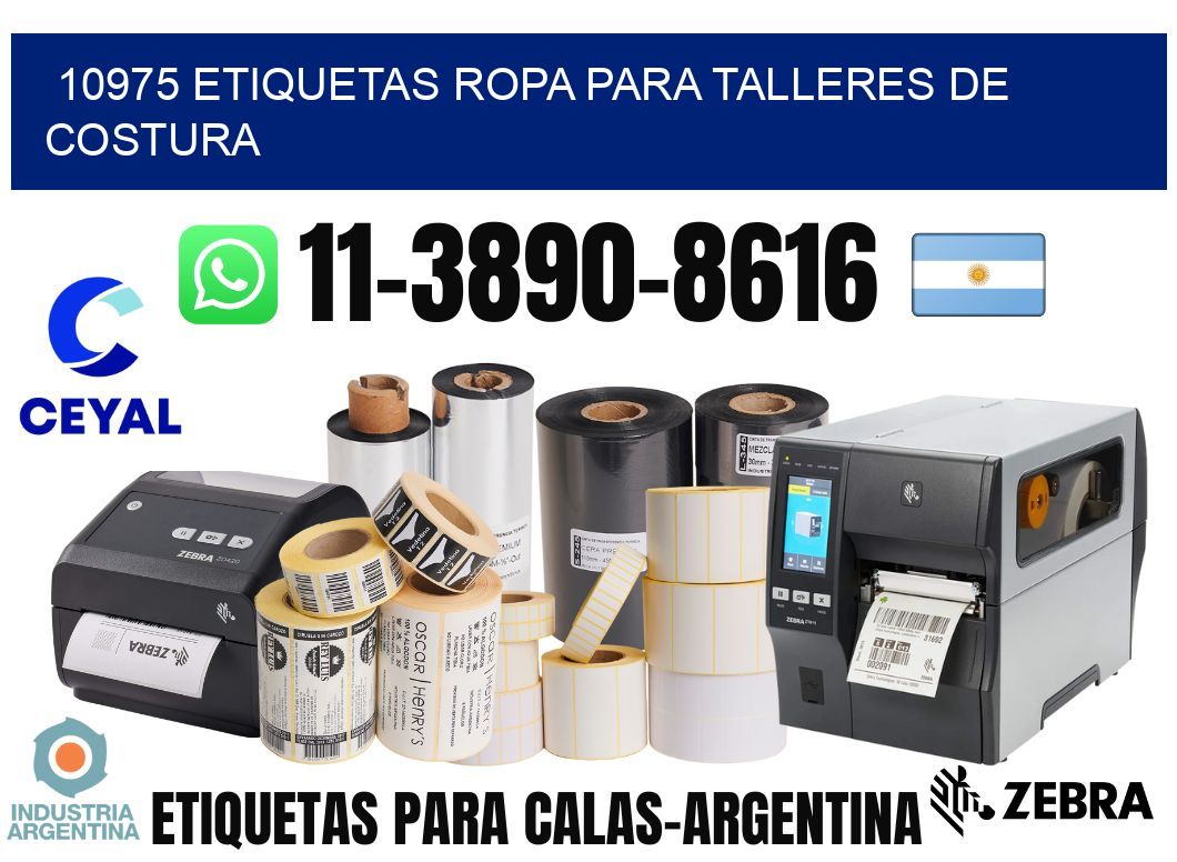 10975 Etiquetas ropa para talleres de costura