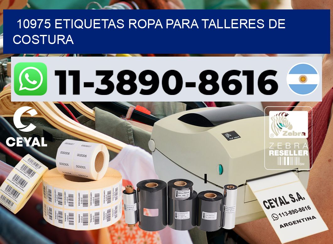 10975 Etiquetas ropa para talleres de costura