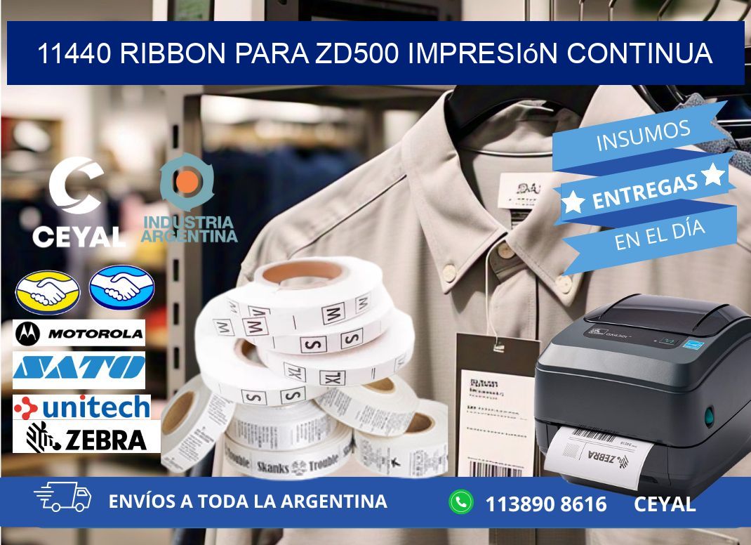 11440 ribbon para zd500 impresión continua