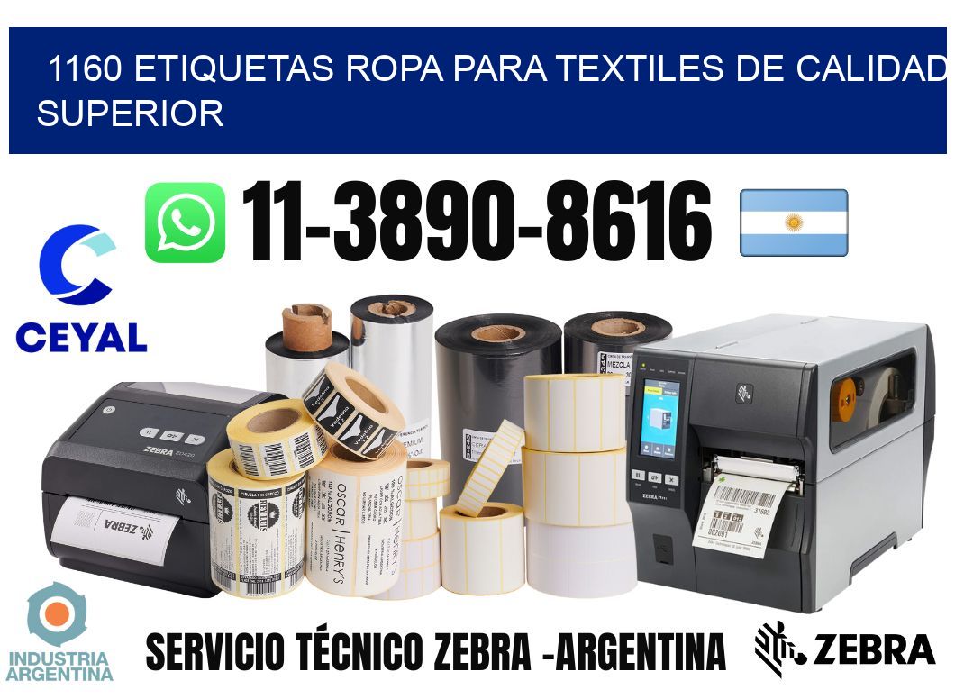 1160 Etiquetas ropa para textiles de calidad superior
