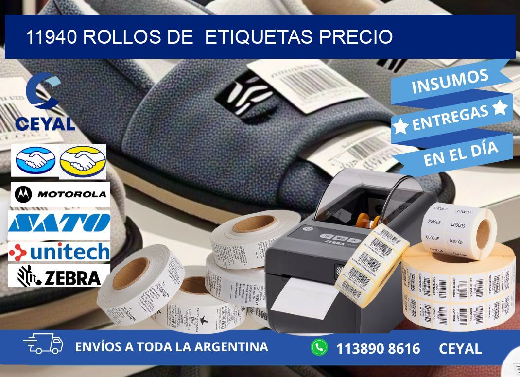 11940 rollos de etiquetas precio