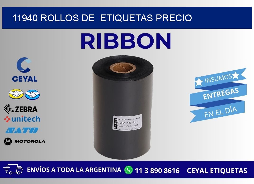 11940 rollos de etiquetas precio