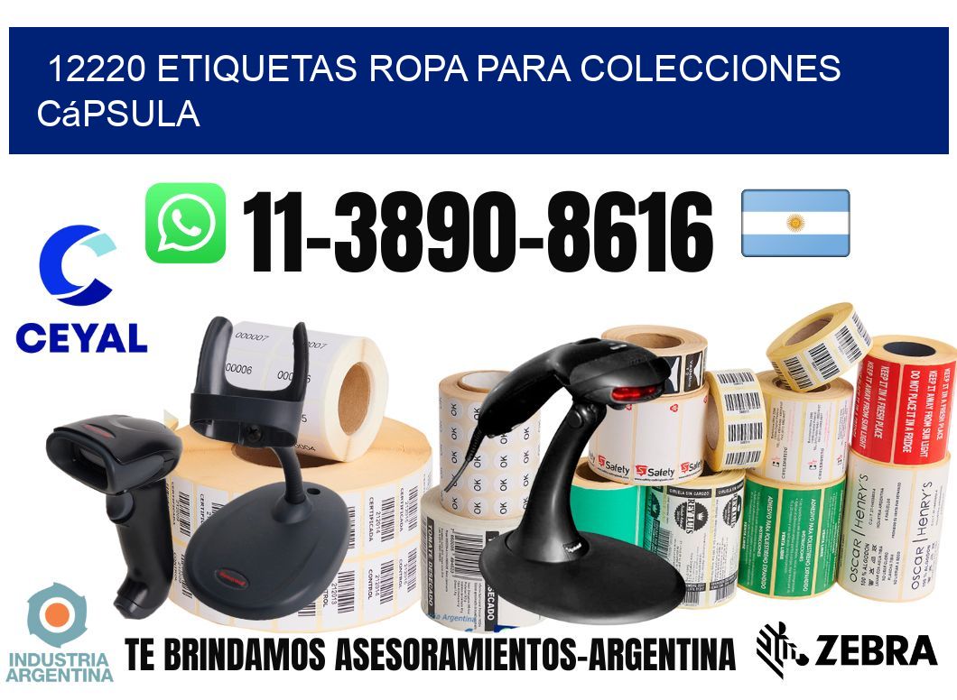 12220 Etiquetas ropa para colecciones cápsula